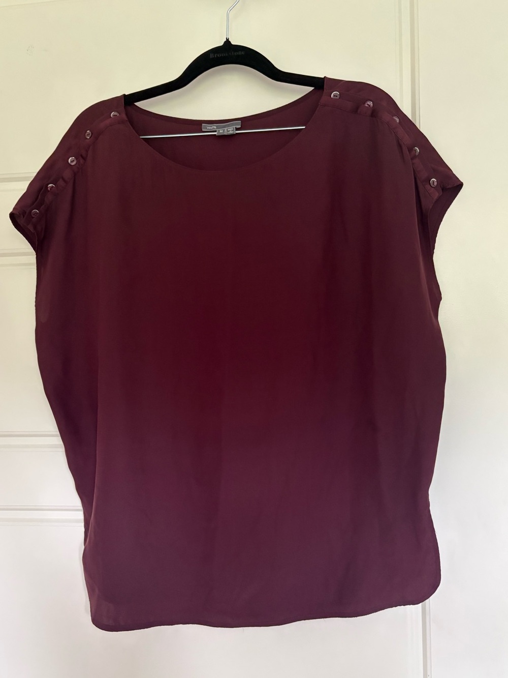 Women's Burgundy Silk Blouse